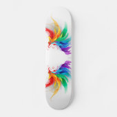 Skateboard Ailes fluffy arc-en-ciel (Recto)