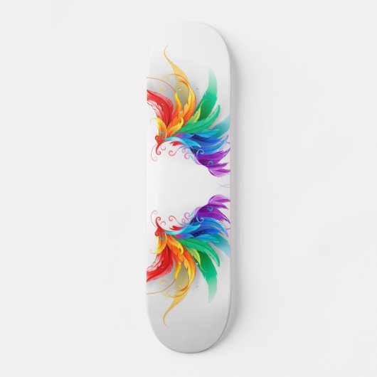 Skateboard Ailes fluffy arc-en-ciel (Recto)