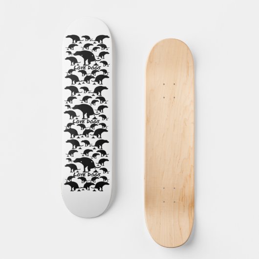 Skateboard Aimer les chiens qui caca (Recto)