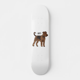 Skateboard Airedale terrier dog cartoon