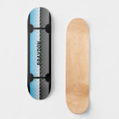 Skateboard Ajouter le nom initial, bleu argenté brillant appa (Recto)