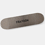 Skateboard Ajouter le nom initial Gris Brown Checker Plate Lo<br><div class="desc">Ajoutez le nom ou les initiales que vous voulez sur ce design génial - Voir ma boutique pour beaucoup plus de modèles de skateboard personnalisés et Skateboard T-Shirts,  Sweat - shirts à capuche,  Backpacks,  couvertures et plus encore.</div>