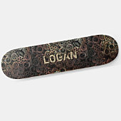 Skateboard Ajouter le nom, Initiales Brown rouille en métal L