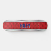 Skateboard Ajouter le nom Initiales, Rouge avec apparence en  (Horz)