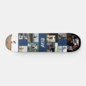 Skateboard Ajouter le nom Marine Photo Collage Modèle (Horz)