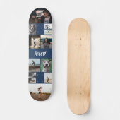 Skateboard Ajouter le nom Marine Photo Collage Modèle (Recto)