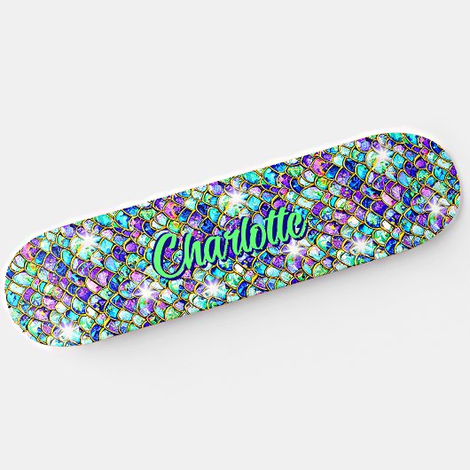 Skateboard Ajouter Nom, Balances de sirène rose Aqua