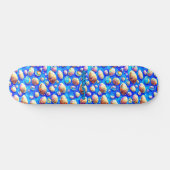 Skateboard Ajouter Nom, Coquillages sur bleu (Horz)