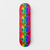 Skateboard Ajouter Nom, Papillons sur le coucher de soleil bl (Recto)