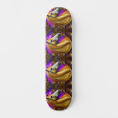 Skateboard Ajouter un nom, Cheval d'or Steampunk (Recto)