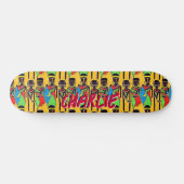 Skateboard Ajouter un nom, Chiffres africains Abstraits sur P (Horz)