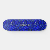 Skateboard Ajouter un nom, des flèches bleues et blanches (Horz)