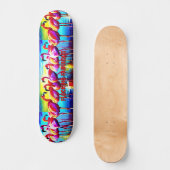 Skateboard Ajouter un nom, Flocking Fabulous Flamant rose ros (Recto)