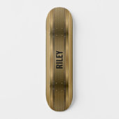 Skateboard Ajouter un nom Initiales, Bandes métalliques d'or  (Recto)