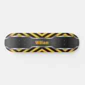 Skateboard Ajouter un nom Initiales Sécurité Yellow & Black M (Horz)