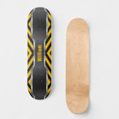 Skateboard Ajouter un nom Initiales Sécurité Yellow & Black M (Recto)