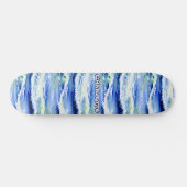 Skateboard Ajouter un nom, Ocean Waves Blue White (Horz)