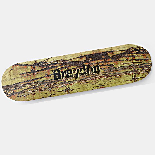 Skateboard Ajouter un nom ou des initiales Regarder le métal 