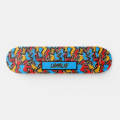 Skateboard Ajouter un nom, Red Yellow Blue Graffiti Skateboar (Horz)