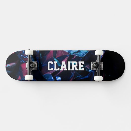 Skateboard Ajouter votre nom Cool noir foncé (Horz)