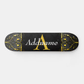 Skateboard Ajouter votre nom et votre initiale (Horz)