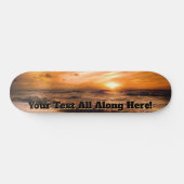 Skateboard Ajouter votre nom ou message - Beach Sunset (Horz)