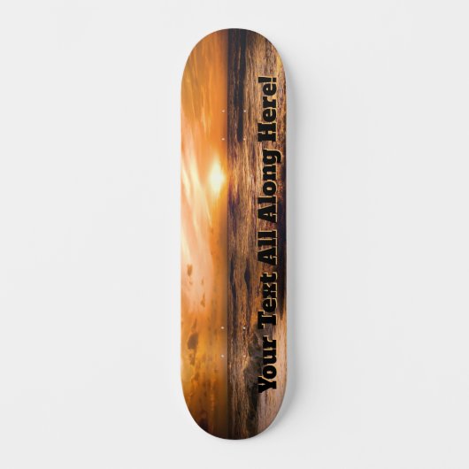 Skateboard Ajouter votre nom ou message - Beach Sunset (Recto)