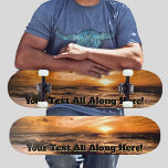 Skateboard Ajouter votre nom ou message - Beach Sunset<br><div class="desc">Ajoutez n'importe quel nom ou initiales ou message que vous voulez sur ce design génial - Voir ma boutique pour beaucoup plus de modèles de skateboard personnalisés et de t-shirts,  Sweat - shirts à capuche,  sacs à dos,  couvertures et plus encore.</div>