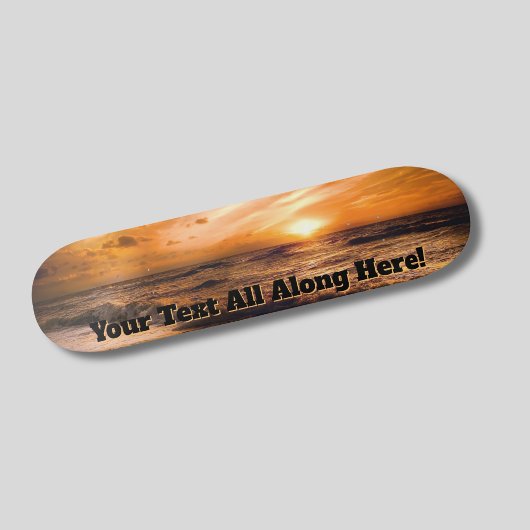 Skateboard Ajouter votre nom ou message - Beach Sunset