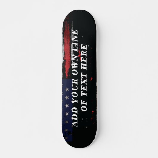Skateboard Ajouter votre propre texte sur grunge American fla (Devant)