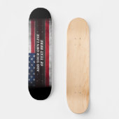 Skateboard Ajouter votre texte sur le drapeau américain (Recto)