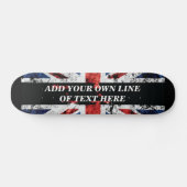 Skateboard Ajouter votre texte sur le drapeau anglais Jeu d'o (Horz)