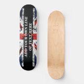 Skateboard Ajouter votre texte sur le drapeau anglais Jeu d'o (Recto)