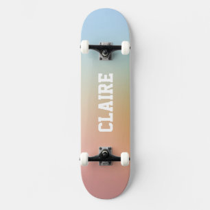 Skateboard Ajoutez Votre Nom Arc-en-Ciel Esthétique Cool