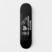Skateboard Ajoutez votre nom de texte, Peace Love Skateboardi (Recto)