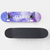 Skateboard Ajoutez Votre Nom Glace Froide Violet (Horz)