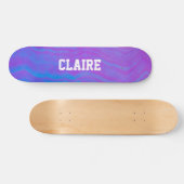 Skateboard Ajoutez Votre Nom Violet Cool (Horz)