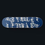 Skateboard Ajoutez Votre Propre Nom Personnalisé Blue Silver<br><div class="desc">Ajoutez votre propre nom personnalisé Skateboard personnalisé avec votre nom personnalisé dans la typographie argentée moderne sur un simple arrière - plan bleu. Personnalisez en modifiant le texte dans la zone de texte fournie. Offrez un cadeau sur mesure, un skateboard personnalisé à votre skateboarder préféré pour Noël, anniversaire ou votre...</div>