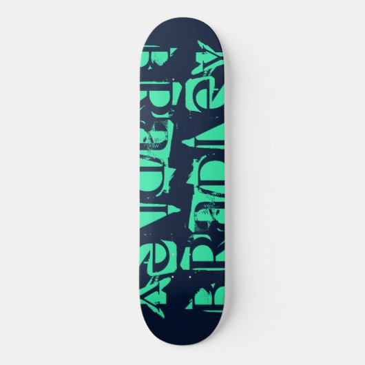 Skateboard Ajoutez Votre Propre Nom Personnalisé Monnaie Bleu (Recto)