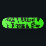 Skateboard Ajoutez Votre Propre Nom Personnalisé Neon Green P<br><div class="desc">Ajoutez votre propre nom personnalisé Skateboard personnalisé avec votre nom personnalisé dans la typographie noire moderne sur un simple arrière - plan vert néon. Personnalisez en modifiant le texte dans la zone de texte fournie. Offrez un cadeau sur mesure, un skateboard personnalisé à votre skateboarder préféré pour Noël, anniversaire ou...</div>