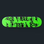 Skateboard Ajoutez Votre Propre Nom Personnalisé Neon Green P<br><div class="desc">Ajoutez votre propre nom personnalisé Skateboard personnalisé avec votre nom personnalisé dans la typographie noire moderne sur un simple arrière - plan vert néon. Personnalisez en modifiant le texte dans la zone de texte fournie. Offrez un cadeau sur mesure, un skateboard personnalisé à votre skateboarder préféré pour Noël, anniversaire ou...</div>