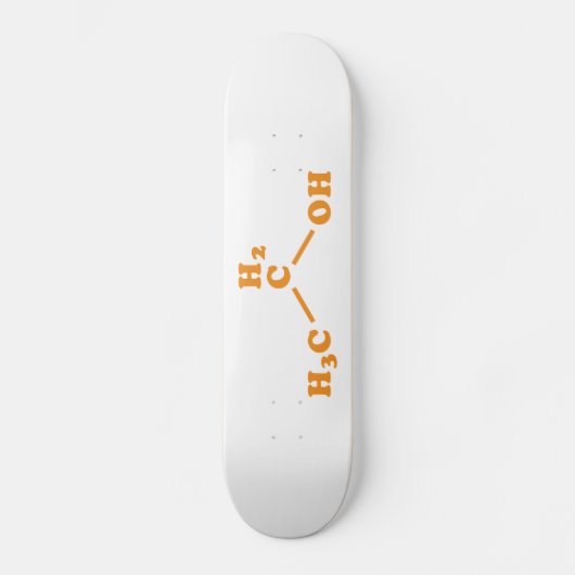 Skateboard Alcool Éthanol Formule chimique moléculaire (Recto)