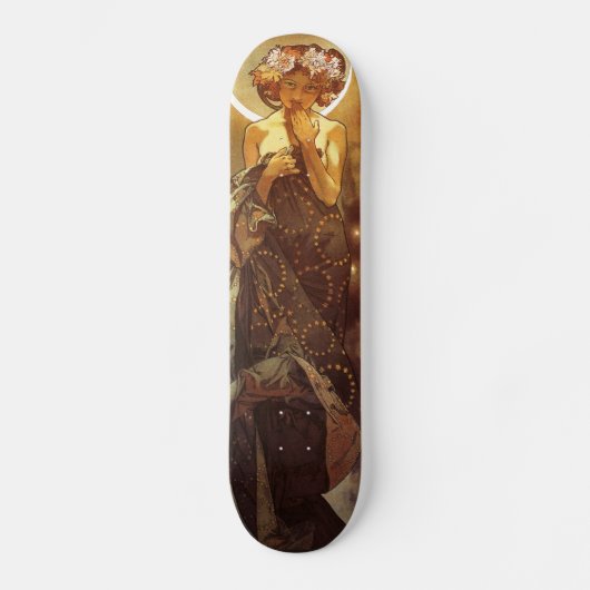 Skateboard Alfons Mucha : Luna (Recto)