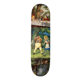 Skateboard Alice dans le panneau de patin du pays des