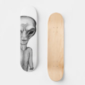 Skateboard Alien gris (Recto)