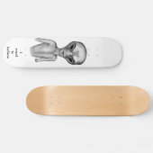 Skateboard Alien gris, je veux croire (Horz)