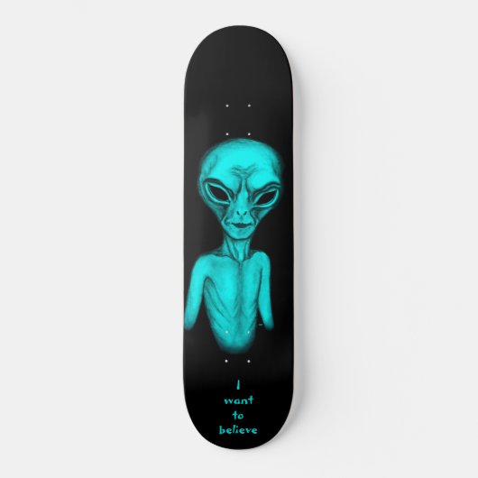 Skateboard Alien, je veux croire (Recto)