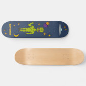 Skateboard Alien spatial avec soucoupe volante personnalisée (Horz)