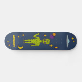 Skateboard Alien spatial avec soucoupe volante personnalisée (Horz)