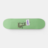 Skateboard Aligator de crocodile drôle avec dessin animé (Horz)